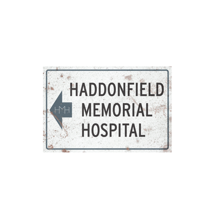 Haddonfield Memorial Hospital Metal Sign | Trick or Treat Studios 