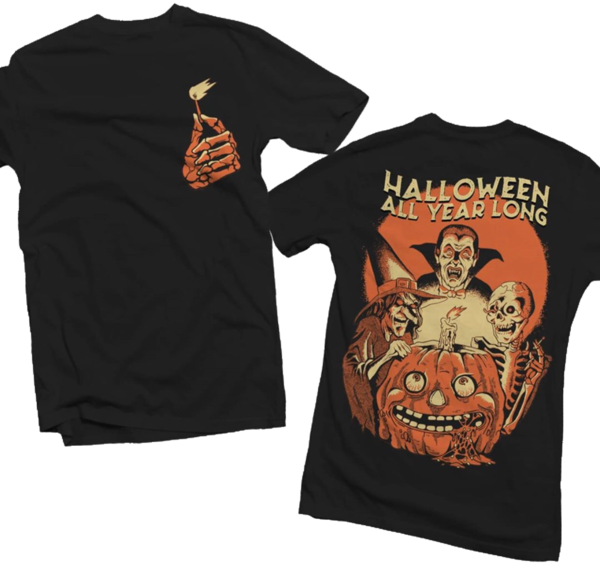 Adult Halloween All Year Long Tee | The Halloween Shirt Company
