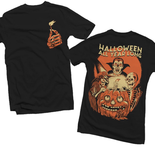Adult Halloween All Year Long Tee | The Halloween Shirt Company
