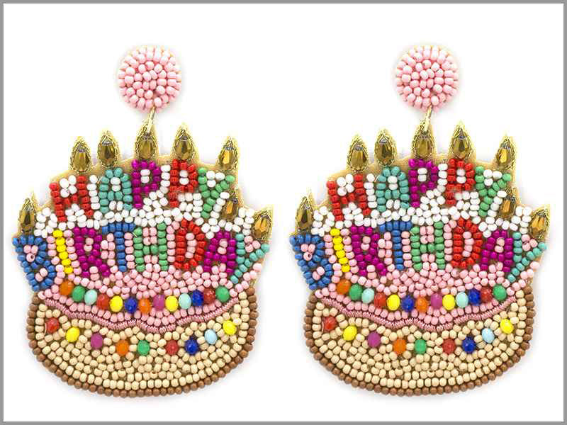 Happy Birthday  Earrings (Clearance)