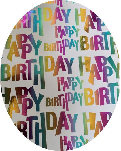 Happy Birthday Rainbow Hot Stamp | Gift Wrap