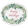 Happy Holidays Oval Paper Plate 8ct | Christmas
