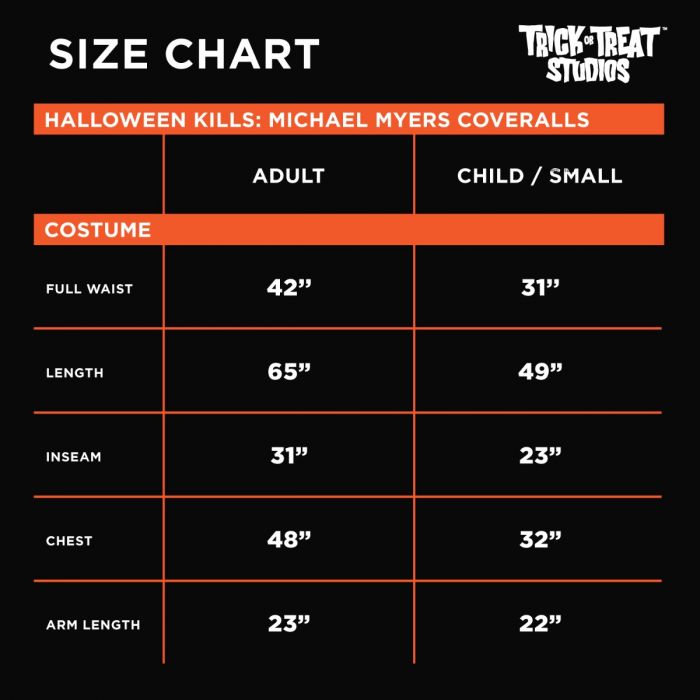 Michael Myers Coveralls Adult Halloween Kills | Trick or Treat Studios