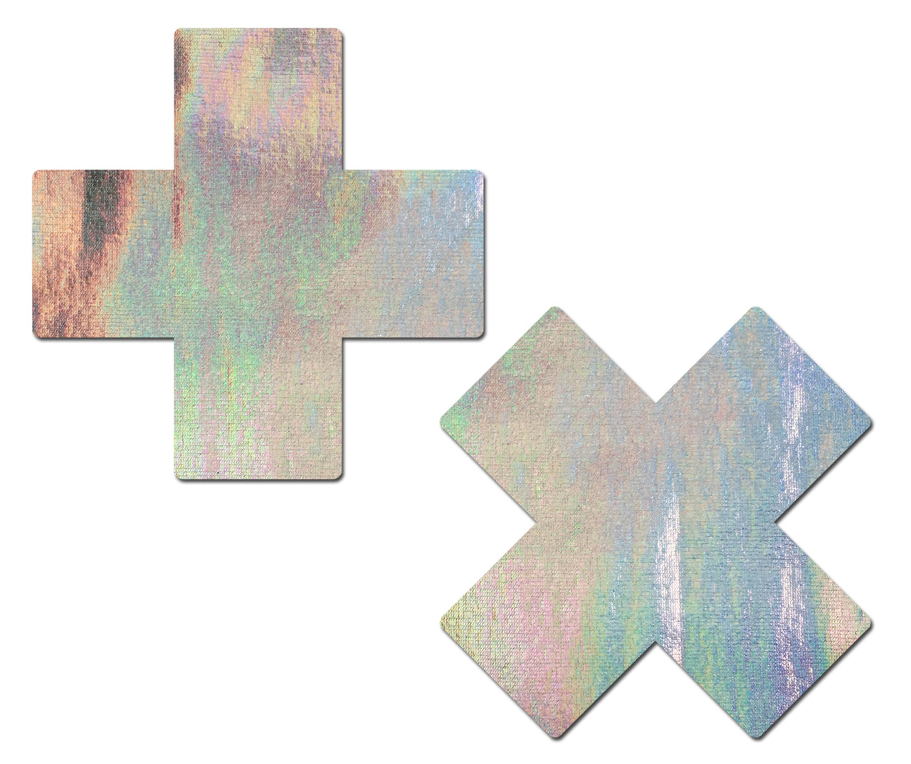 Holographic Cross Silver Nipple | Pasties by Pastease®