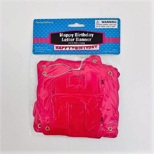 Happy Birthday Letter Banner | Light Pink