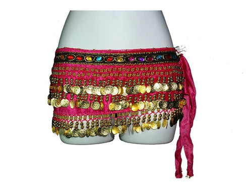 Jewel Coin Sash | Pink & Gold