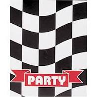Black White Check Postcard Invitation