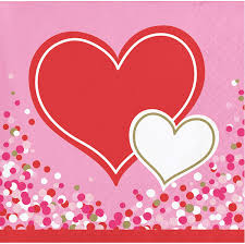 Happy Heart Beverage Napkins | Valentine's Day