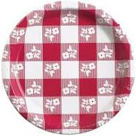 Picnic Red Gingham Value Pack Paper Plates 7in 25ct  | General Entertaining