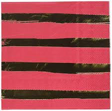 Designer Luncheon Napkins Red and Gold