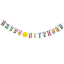 Happy Birthday Jumbo Jointed Banner with Number Stickers | Generic Birthday