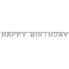 Happy Birthday Silver Deluxe Jointed Banner | Generic Birthday