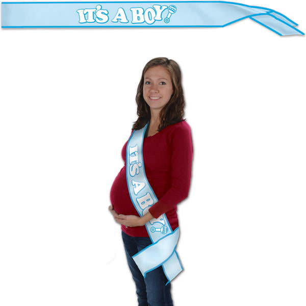 blue its a boy sash