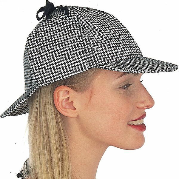 Classic black and white herringbone