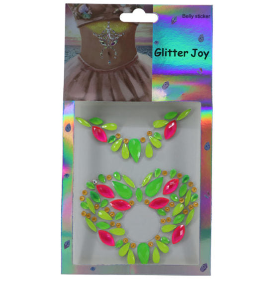 Neon Green & Pink Jewel Pasties