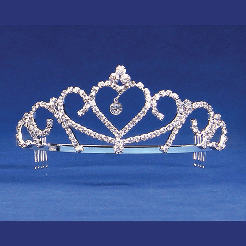 Hanging Jewel Heart Tiara