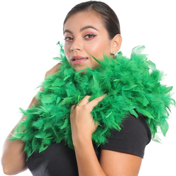 green feather boa