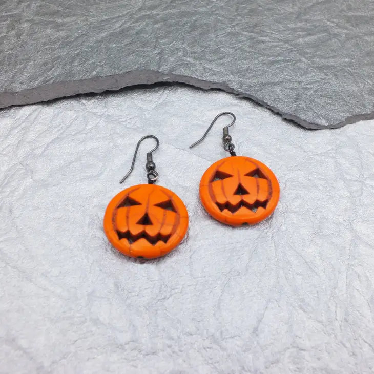 Large Pumpkin Earrings | Halloween