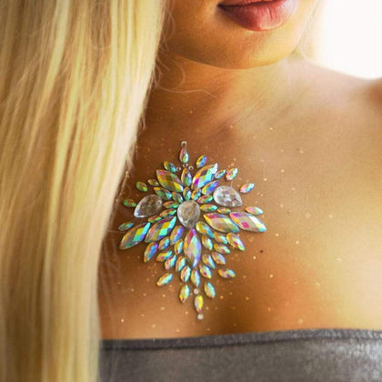 YOSOMK Gold Body Glitter Gel & 2 Sheets Face Gems Rhinestones Set, Face  Glitter Makeup & Hair Jewels Stick on, Holographic Hair Glitter Eye