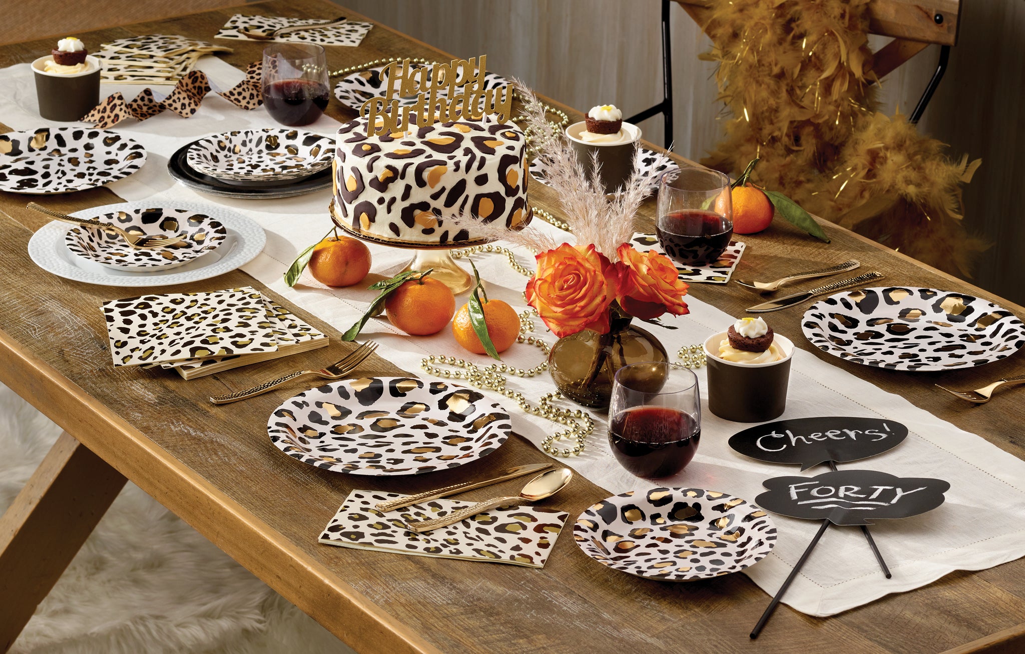 Leopard Print 7in Paper Plates 8ct | General Entertaining
