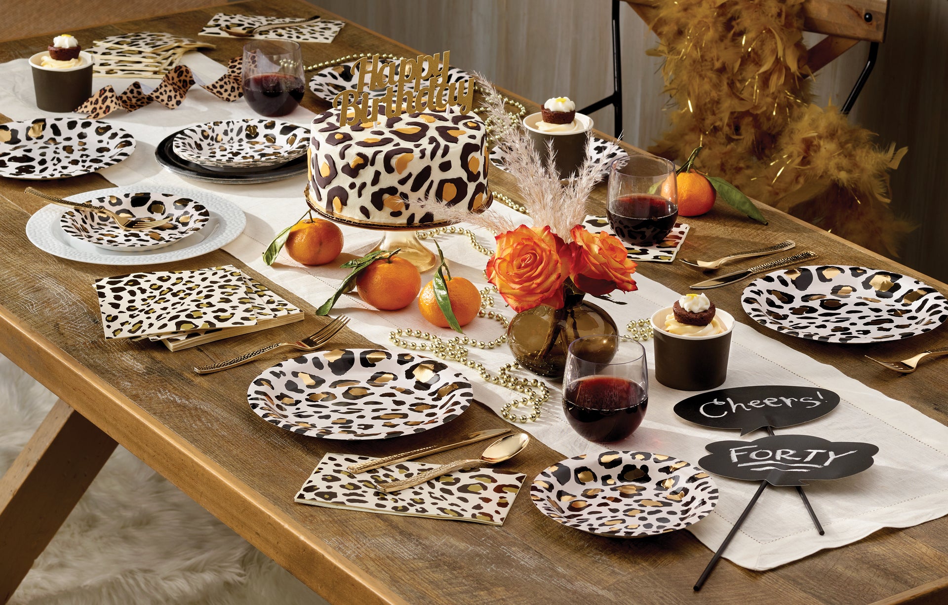 Leopard Print Beverage Napkins 16ct | General Entertaining