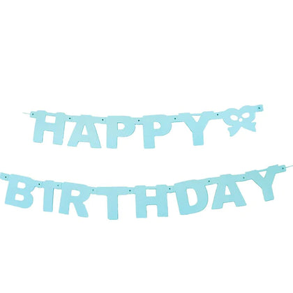 Happy Birthday Letter Banner | Light Blue