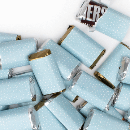 Light Blue Wrapped Hershey's Miniatures