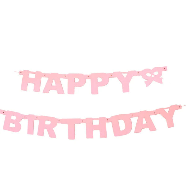 Happy Birthday Letter Banner | Light Pink