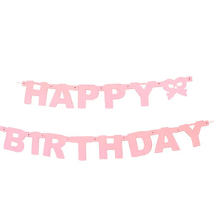 Happy Birthday Letter Banner | Light Pink