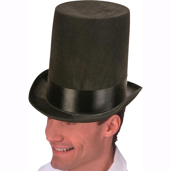 8 inch tall stove pipe black hat