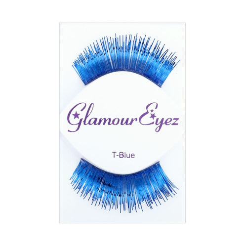 metallic blue eyelashes