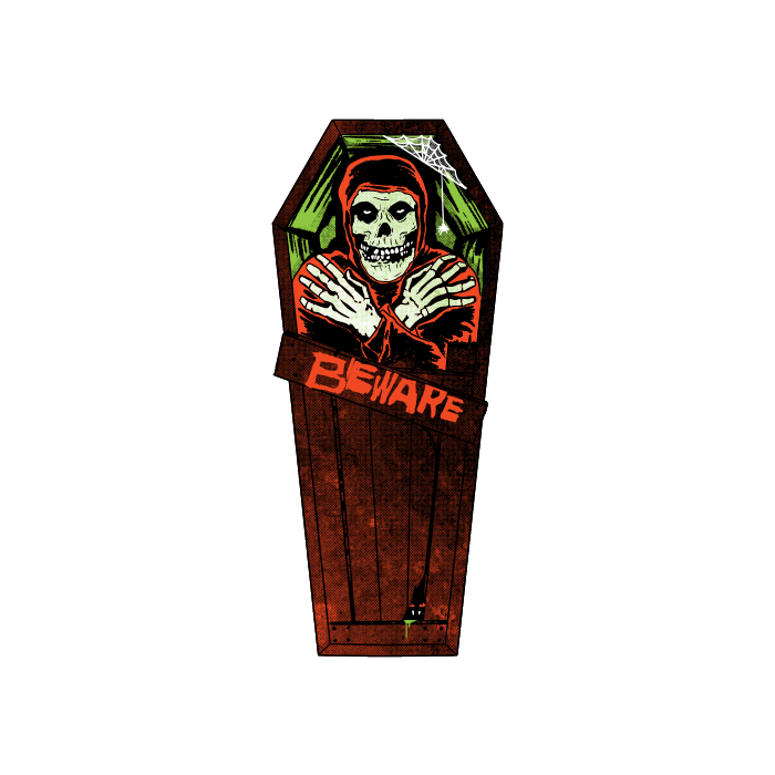 coffin box spider web dead