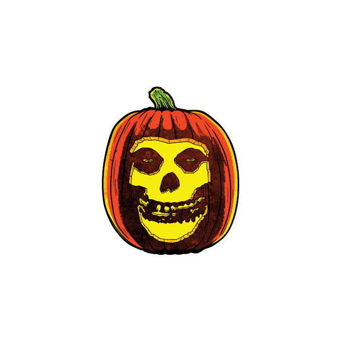 jack o lantern skull face