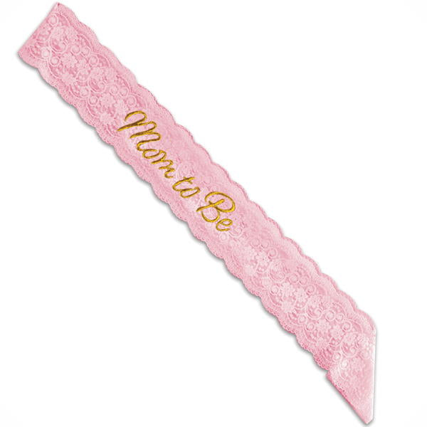 mom to be pink sash