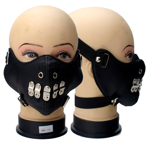 locked metallic bits and designs vinyl mouth covering