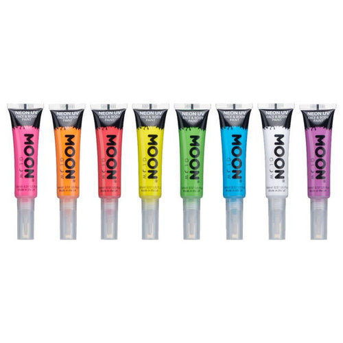 Neon UV Face & Body Paint w/Brush -Moon Glow Clamshell
