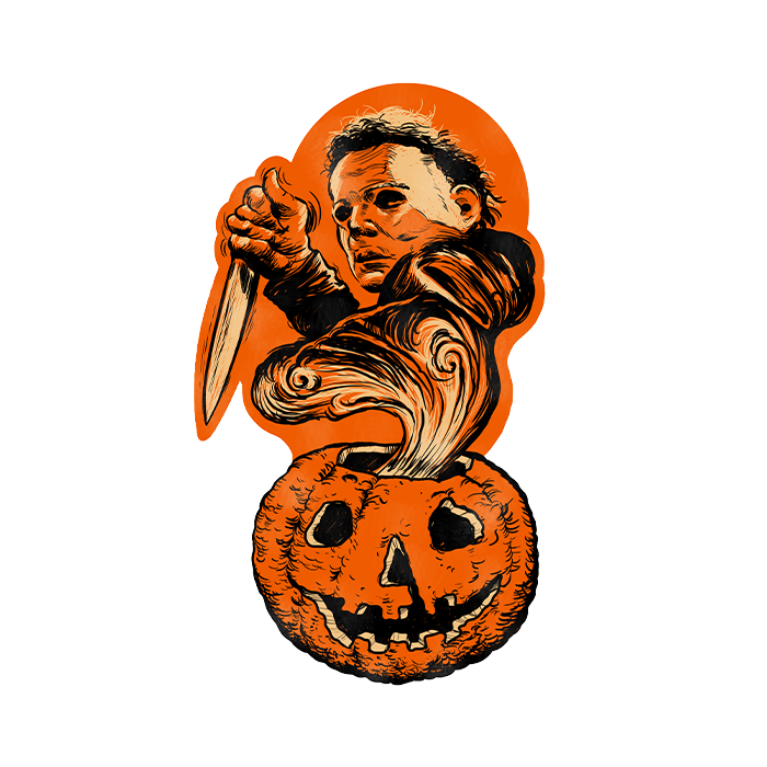 vintage sticker michael myers
