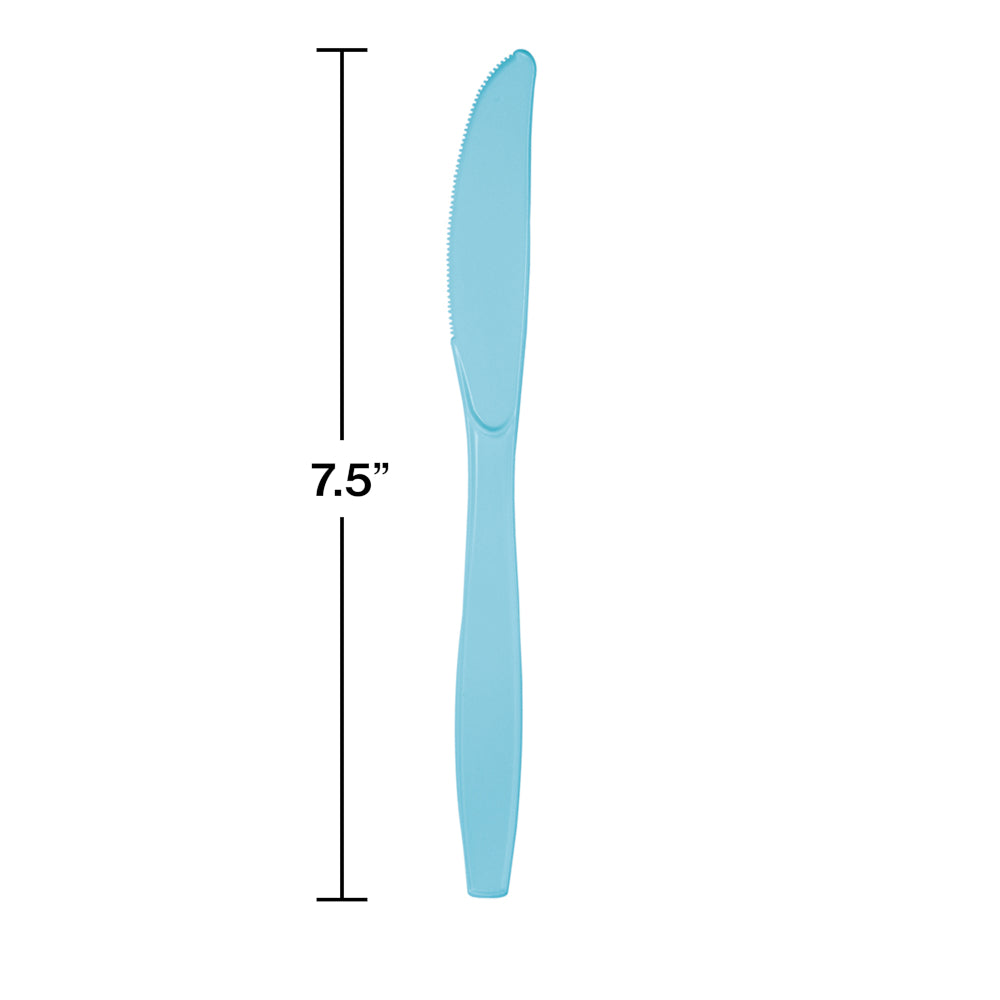 Pastel Blue Plastic Knives 24ct | Solids
