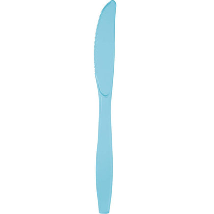 Pastel Blue Plastic Knives 24ct | Solids