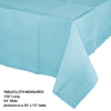 New Pastel Blue Plastic-Lined Paper Table Cover | Solids