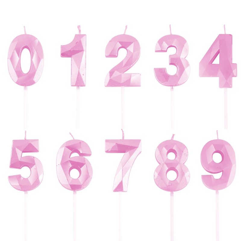 Pink Number Candles | Numbers