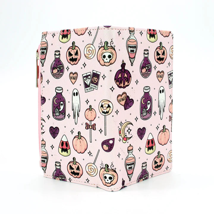 Halloween Collage Wallet In Vinyl Pink | Halloween