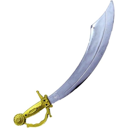 Curved silver blade with gold handle