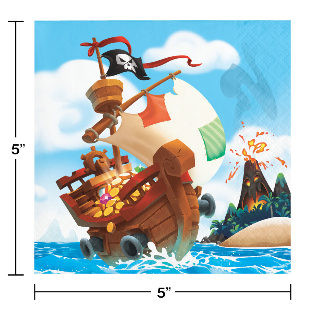 Pirate Beverage Napkins 16ct  | Kid's Birthday