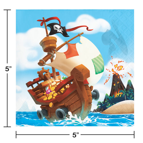 Pirate Beverage Napkins 16ct  | Kid's Birthday