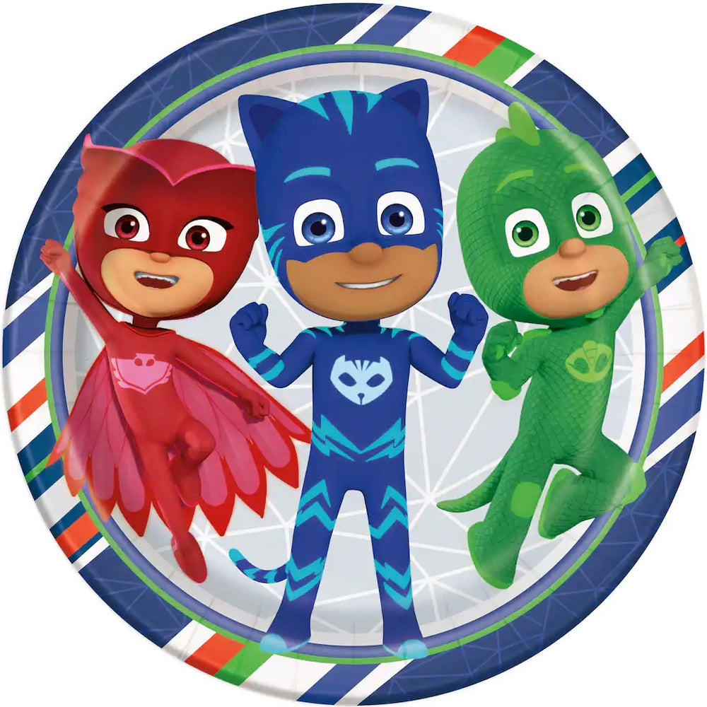 PJ Masks 9in Paper Plates 8ct | Kid's Birthday