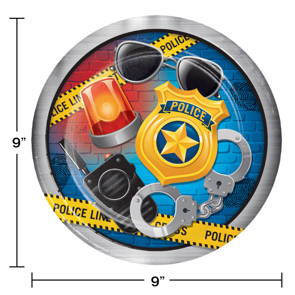Police 9in Paper Plates 8ct | Kid's Birthday