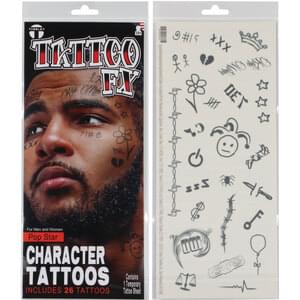Pop Star COSTUME FACE TATTOO KIT | Tinlsey Transfers