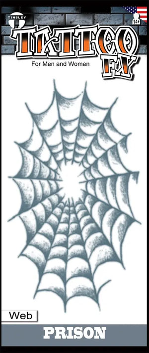 Prison Web Temporary Tattoo - Tinsley Transfers PR-309