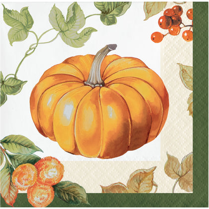 Pumpkin Harvest Beverage Napkins 16ct | Thanksgiving